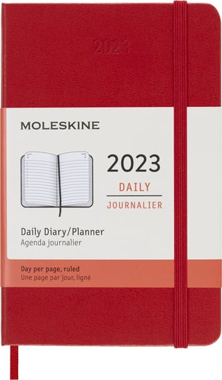 Kalendarz dzienny, 2023, Twarda oprawa, Czerwony Moleskine