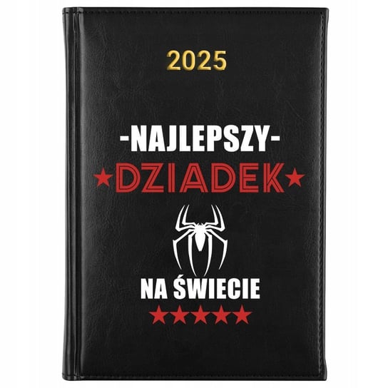 KALENDARZ DZIENNY CZARNY TERMINARZ A5 2025 PLANER PREZENT DLA DZIADKA WZÓR Inna marka