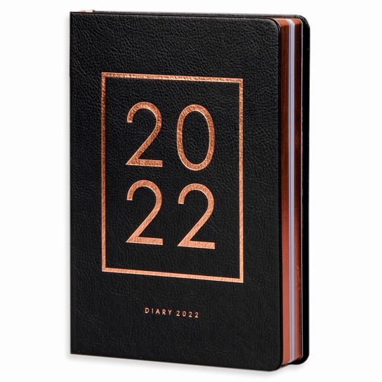 Kalendarz dzienny książkowy 2022, czarny Empik