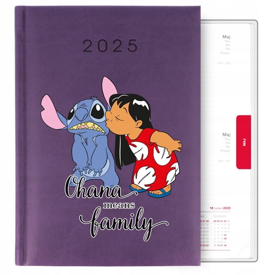 Kalendarz Fioletowy A5 2025 Prezent Lilo I Stich Ochana Means Family Wzory Inna marka