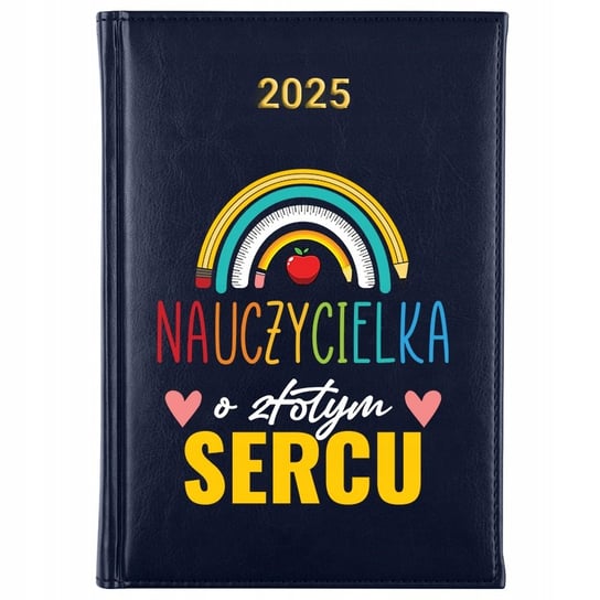 KALENDARZ GRANAT PLANER DZIENNY A5 PLANER 2025 DLA NAUCZYCIELKI WZORY Inna marka