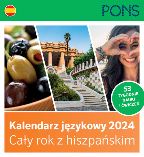 Kalendarz językowy biurkowy 2024 tygodniowy A4 LektorKlett z hiszpańskim Pons Pons