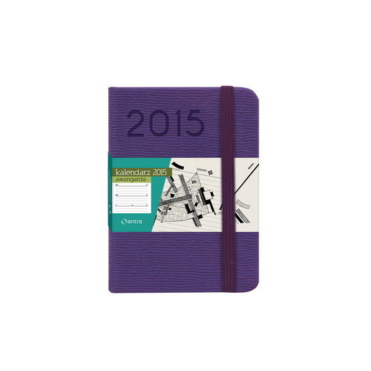 Kalendarz kieszonkowy 2015, format A7, fioletowy Antra