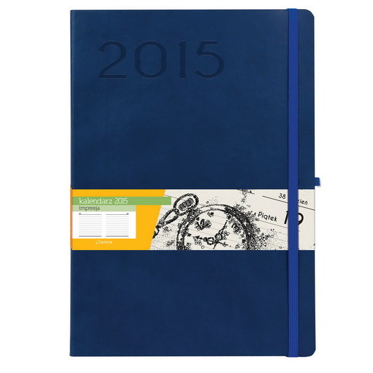 Kalendarz książkowy 2015, format B5, granatowy Antra