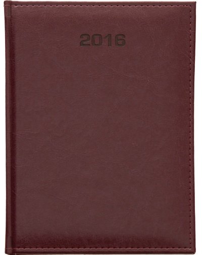 Kalendarz książkowy 2016, Nebraska, format A4, bordowy Dazar