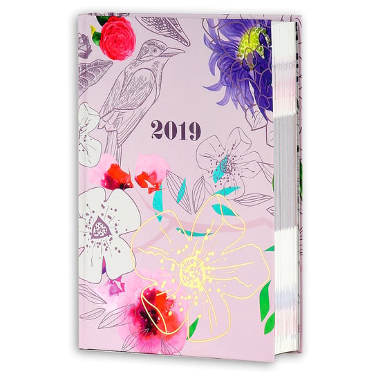 Kalendarz książkowy 2019, A5, Botanicum, różowy 