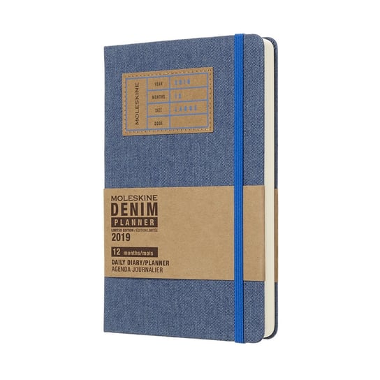 Kalendarz książkowy 2019, Denim, niebieski Moleskine