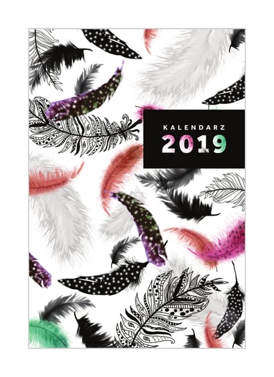 Kalendarz książkowy 2019, format A5, Feathers Sztuka Rodzinna