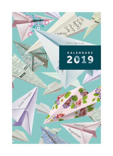 Kalendarz książkowy 2019, format A5, Paperplanes Sztuka Rodzinna