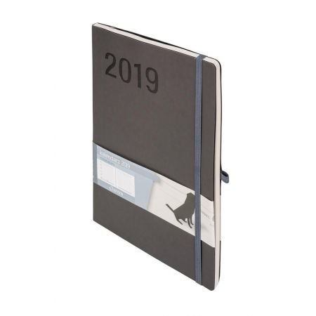 Kalendarz książkowy 2019, format B5, Minimalizm, szary Antra