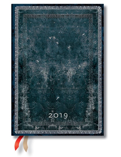 Kalendarz książkowy 2019, Midnight Steel Midi Horizontal, Paperblanks Paperblanks