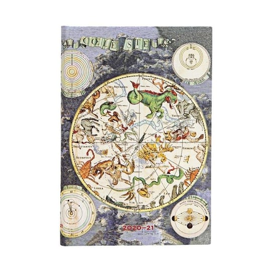 Kalendarz książkowy 2020/2021, Paperblanks, Celestial Planisphere Mini HOR Paperblanks