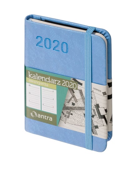 Kalendarz książkowy 2020, Awangarda, jasnoniebieski Antra