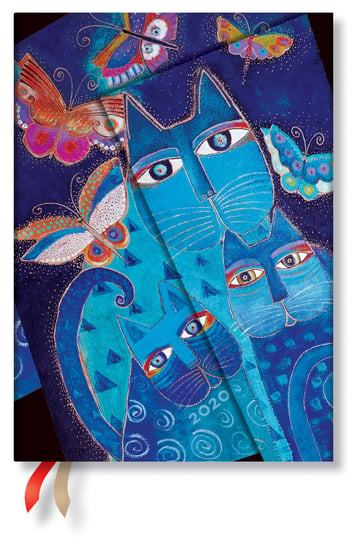 Kalendarz książkowy 2020, Blue Cats & Butterflies Paperblanks