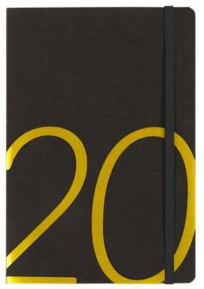 Kalendarz książkowy 2020, czarno-żółty Antra