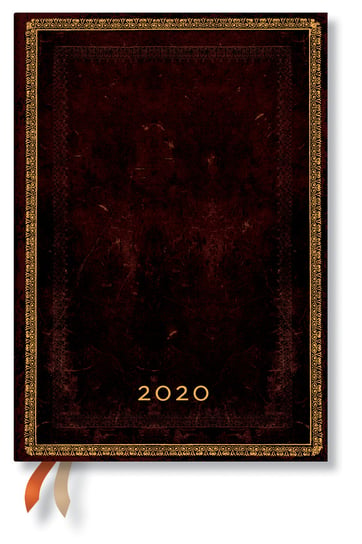 Kalendarz książkowy 2020, Midi Horizontal, Black Moroccan, Paperblanks Paperblanks