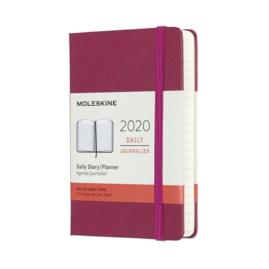 Kalendarz książkowy 2020, Moleskine, B7, różowy Moleskine