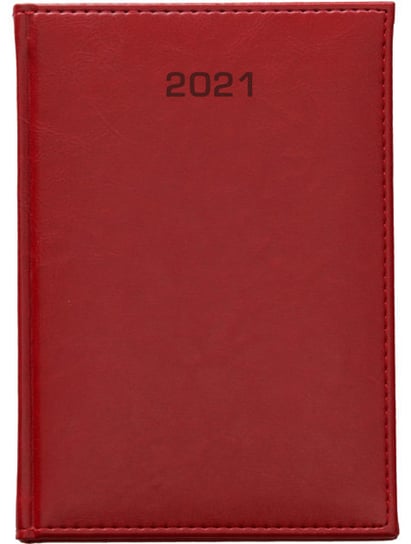 Kalendarz książkowy 2021, A4, notesowy, czerwony Dazar