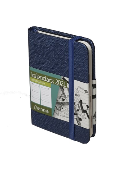 Kalendarz książkowy 2021, A7, Awangarda, granatowy Antra