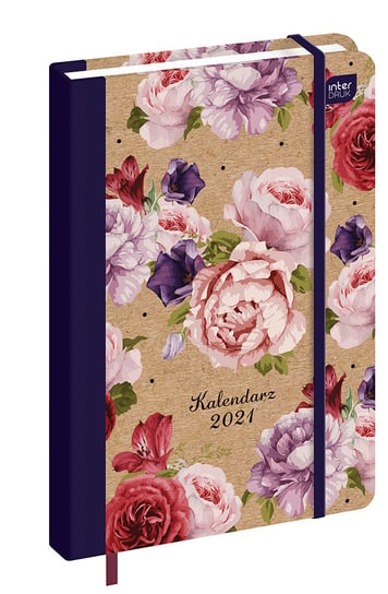 Kalendarz książkowy  2021, B6, Kwiaty Interdruk