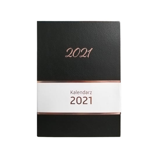 Kalendarz książkowy 2021, ekologiczna skóra, czarny Empik