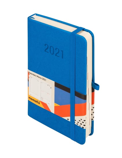 Kalendarz książkowy 2021, Memo, B6, niebieski Antra