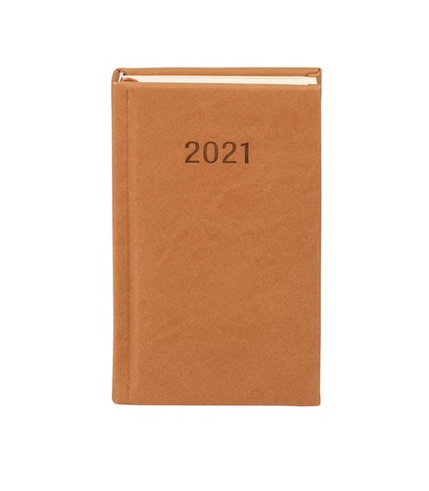 Kalendarz książkowy 2021, Vivella, A6, TDW, brązowy Antra