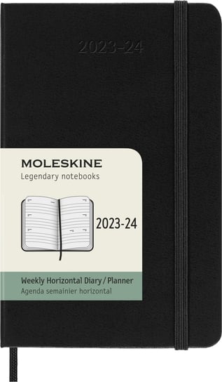 Kalendarz książkowy 2023/2024 tygodniowy A6 Moleskine Horizontal Hard czarny Moleskine