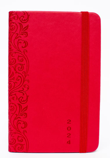Kalendarz książkowy 2024 A6 Artsezon vivella czerwony Artsezon