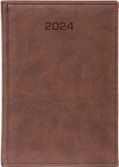 Kalendarz książkowy 2024 dzienny A4 Dazar Ciemny Brąz Dazar