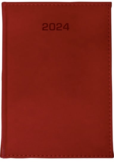Kalendarz książkowy 2024 dzienny A4 Dazar Czerwony Dazar