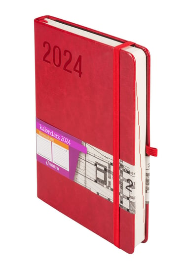 Kalendarz książkowy 2024 dzienny A5 Antra DNS Formalizm Czerwony Antra