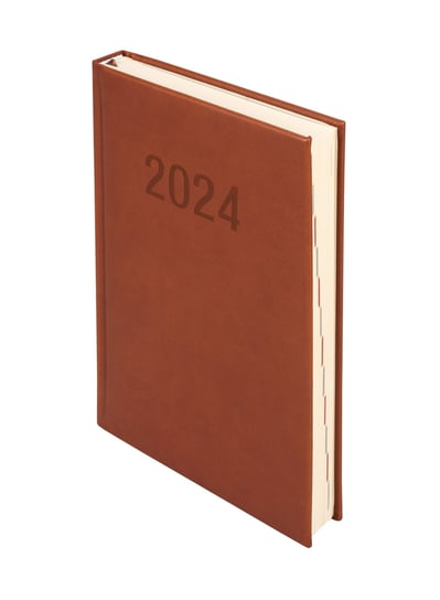 Kalendarz książkowy 2024 dzienny A5 Antra Vivella brązowy Antra