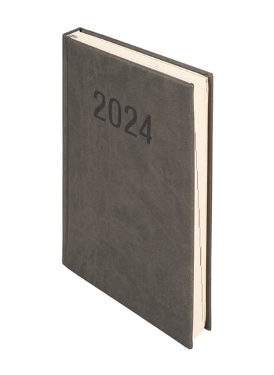 Kalendarz książkowy 2024 dzienny A5 Antra Vivella grafitowy Antra