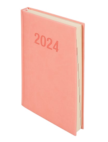 Kalendarz książkowy 2024 dzienny A5 Antra Vivella jasnoróżowy Antra