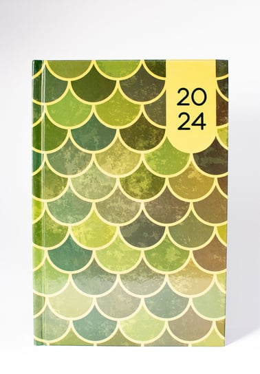 Kalendarz książkowy 2024 dzienny A5 Artsezon laminowany zielony Artsezon