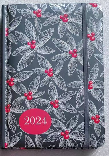 Kalendarz książkowy 2024 dzienny A5 Artsezon szare kwiatki Artsezon