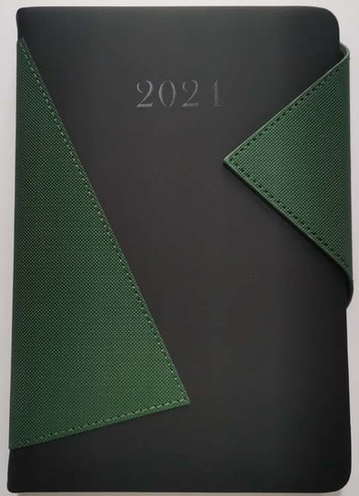 Kalendarz książkowy 2024 dzienny A5 Artsezon trójkąty zielony Artsezon