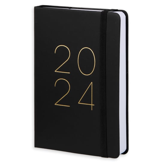 Kalendarz książkowy 2024 dzienny A5 czarny Empik