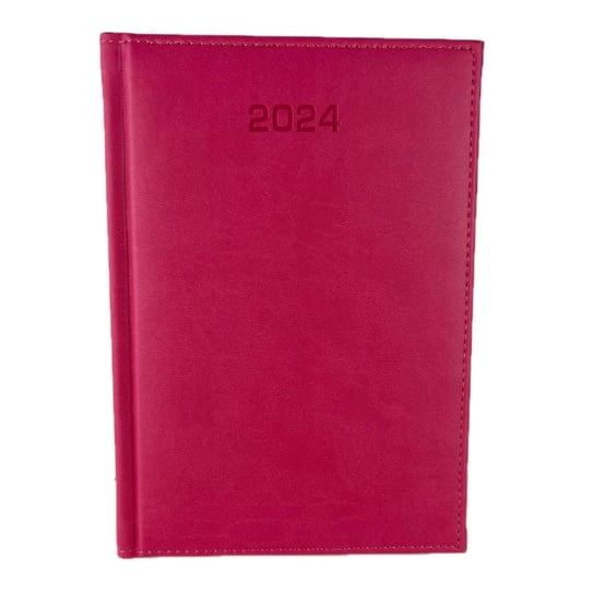 Kalendarz książkowy 2024 dzienny A5 Dazar Biskupi różowy Dazar