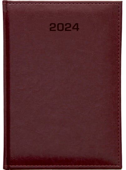 Kalendarz książkowy 2024 dzienny A5 Dazar bordo Dazar