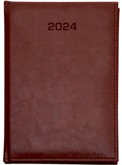 Kalendarz książkowy 2024 dzienny A5 Dazar brązowy Dazar