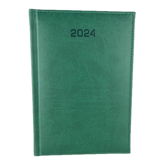 Kalendarz książkowy 2024 dzienny A5 Dazar Butelkowa zieleń Dazar
