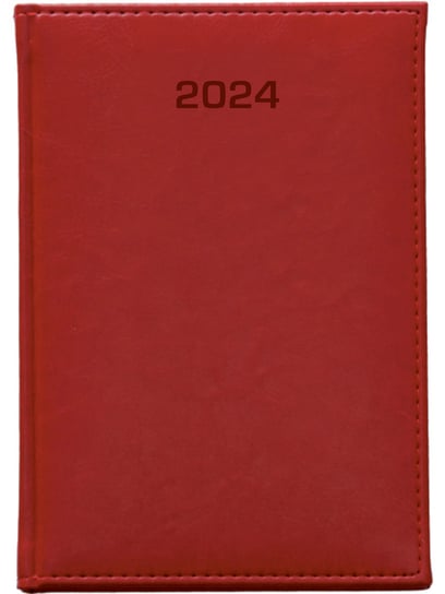 Kalendarz książkowy 2024 dzienny A5 Dazar czerwony Dazar