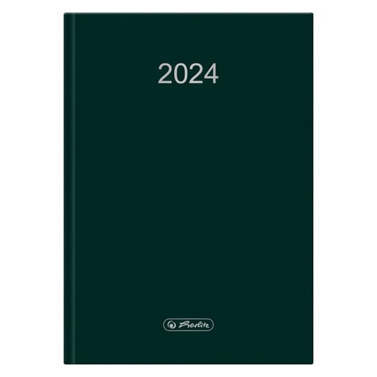 Kalendarz książkowy 2024 dzienny A5 Herlitz dla szefa ciemna zieleń Herlitz