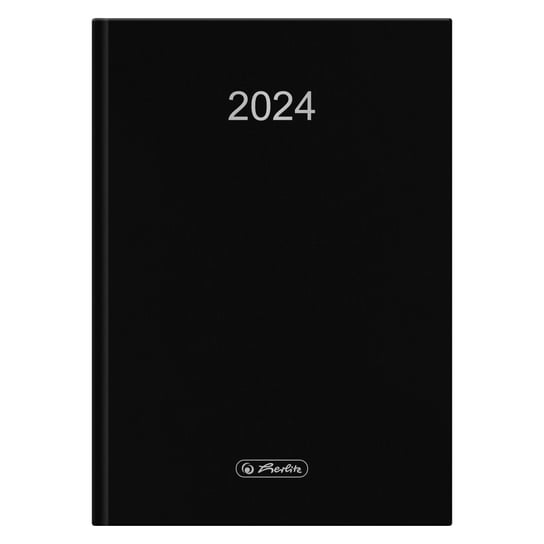 Kalendarz książkowy 2024 dzienny A5 Herlitz dla szefa czarny Herlitz