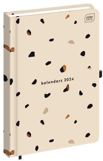 Kalendarz książkowy 2024 dzienny A5 Interdruk S.A Terrazzo Mat+uv Interdruk