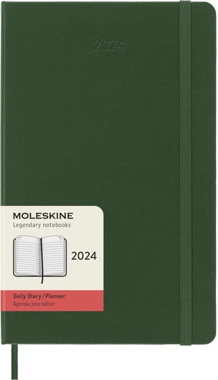Kalendarz książkowy 2024 dzienny A5 Moleskine Large Hard zielony Moleskine