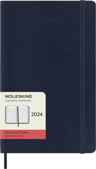 Kalendarz książkowy 2024 dzienny A5 Moleskine large soft granatowy Moleskine