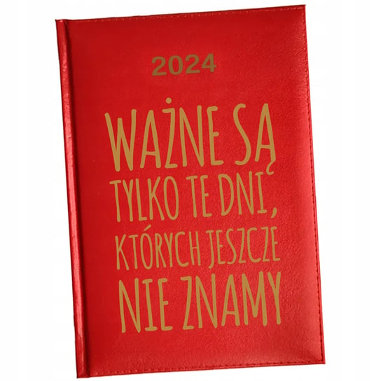 Kalendarz książkowy 2024 dzienny A5 Propaganda Grawer Imię Prezent Propaganda